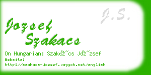 jozsef szakacs business card
